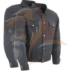 เสื้อแจ็คเก็ตยีนส์ผู้ชายสไตล์วินเทจลำลองสำหรับฤดูหนาว  รับสั่งทำพร้อมออกแบบโลโก้ สีพื้น - Product Image 6