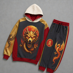 Ensemble de survêtement décontracté pour homme, imprimé tigre 3D, automne et hiver, nouveau design animal - Product Image 3