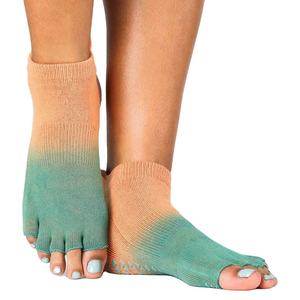 Open Toe Yoga For Women Anti-Slip Five Finger Pilates Custom Tie Dyed Logo Cotton <b>Grip</b> <b>Sock</b> Heel Shield <b>Grip</b> <b>Socks</b> Ankle Custom - Product Image 5