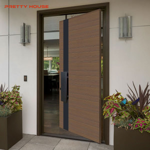 <span class=keywords><strong>Puerta</strong></span> aislante de rotura térmica exterior negra americana Puertas exteriores principales de pivote externo - Product Image 2