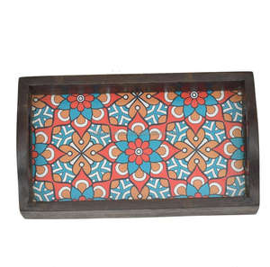 Plateau de service en métal fait main - Vente chaude - Plateau pour restaurant, cuisine, mariage, collations, dîner - Haute qualité - FWE - Compatible lave-vaisselle et micro-ondes - Product Image 1