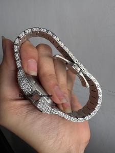 Reloj de Lujo con Diamantes Moissanite y Esfera Árabe Real para Hombre, Diseño Exclusivo Cuadrado de Acero Inoxidable, Reloj Mecánico con Incrustaciones de Diamantes - Product Image 6