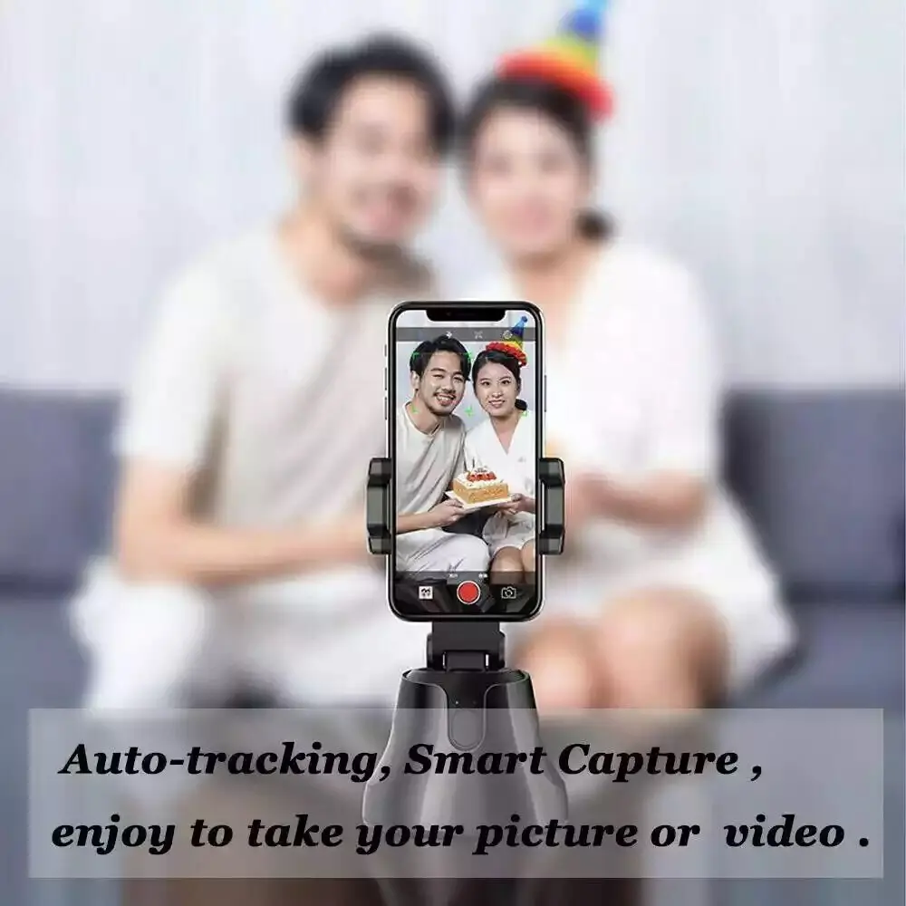 Smart Face Tracking Mobile Phone Selfie Stick Intelligent Follow Gimbal 360 Rotation For Phone Vlog Live Video Record