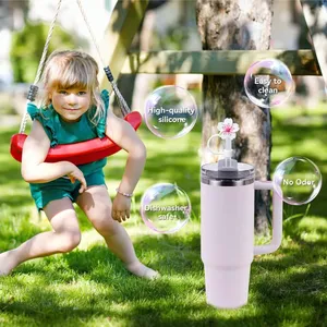 Copri Bottiglia a Forma di Fiore di Begonia, Tappi in Silicone Riutilizzabili Antipolvere per Decorazioni per Feste - Product Image 2