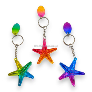 Porte-clés personnalisé 3D - Breloques de sac en forme d'étoile de mer, porte-clés souvenir - Product Image 1