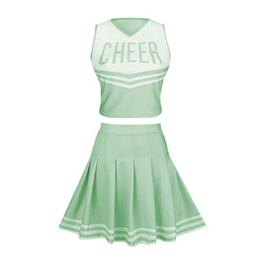Uniforme de cheerleading pour femmes en gros à bas prix, design personnalisé, embellissements en strass, logo personnalisé, tissu 100% polyester - Product Image 1