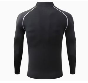 Haut de compression pour homme à manches longues, anti-UV, séchage rapide, respirant, en Spandex et Polyester, pour le sport - Product Image 2