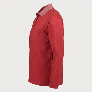 Polo Ligero de Manga Larga para Hombre, Polo Moderno con Cuello de Cremallera para Oficina y Uso Casual, Corte Regular - Product Image 2