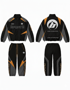 Nouvel ensemble de survêtement athlétique 2 pièces réfléchissant coupe-vent pour homme, design personnalisé 2026, services OEM en gros - Product Image 4