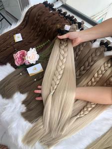 Cheveux humains Remy vietnamiens bruts 100 % naturels, couleur blonde, cuticules alignées, super double drawn, longueur 100 grammes, recommandés en vrac - Product Image 1