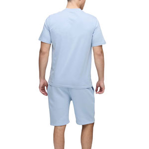 Conjunto de verano para hombre, camisa y pantalones cortos a juego, corte relajado, tela suave y transpirable, atuendo informal para clima cálido, vacaciones, playa, uso diario. - Product Image 6