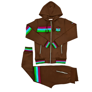 Ensemble de survêtement de jogging en polyester, imprimé, au design moderne, en tissu doux et confortable, pour les loisirs et le quotidien, idéal pour l'entraînement et la course à pied - Product Image 1