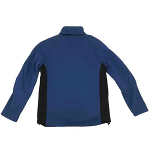 Veste en polaire bleue pour homme, col montant, fermeture éclair, style décontracté, coupe-vent, vêtement d'automne, coupe régulière, matière polyester - Product Image 4