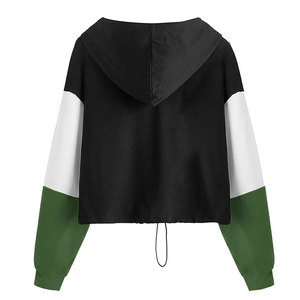 Pullover Long Sleeve Customized Women Crop <b>Top</b> Hoodies <b>Winter</b> Autumn Eco-Friendly Breathable Polyester Cotton OEM Services - Product Image 6