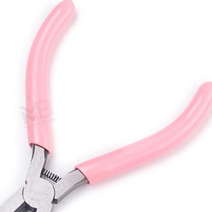 Hair Extension Pliers With <b>Pink</b> Handles Flat Nosehair extension pliers hair extension crimping pliers Function High Quality - Product Image 5