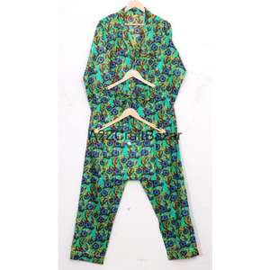 Ensembles de pyjamas d'été pour femmes en coton 100% respirant de haute qualité à motif floral avec taille élastique - Vente en gros - Approvisionnement direct usine - Product Image 6