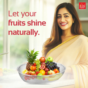 Panier à fruits ovale en acier inoxydable, plateau de rangement multi-usages en maille pour ustensiles de cuisine - Product Image 6