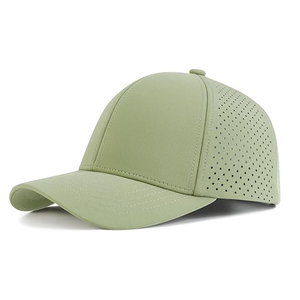 Gorra de béisbol de secado rápido para hombre, con malla cortada a láser, visera curva, cierre a presión, paneles frontales estructurados, ropa deportiva, protección para exteriores. - Product Image 5