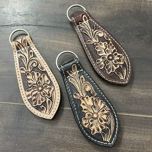 Nouveau Clip à Chapeau en Cuir Western Façonné à la Main avec Aimant Puissant pour Ceintures et Sacs – Porte-Chapeau Élégant à Motif Floral Sculpté - Product Image 6