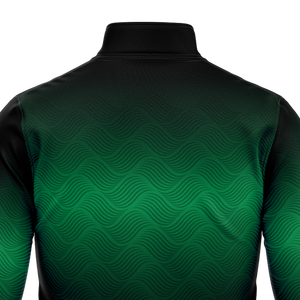 Sweat-shirt pour homme personnalisé en coton imprimé sérigraphié, avec logo frontal en strass brodé, demi-zip, épais - Product Image 5