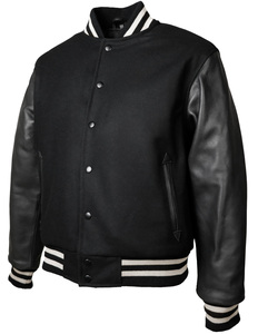 Wholesale Custom latest designs Long Sleeve Winter <b>Jacket</b> <b>Plain</b> Blank <b>Varsity</b> Letterman <b>Jacket</b> for men - Product Image 2