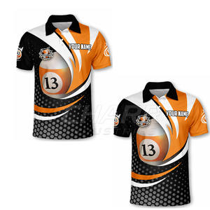 Chemise de billard personnalisée respirante grande taille avec tissu anti-humidité pour joueurs professionnels - Product Image 5