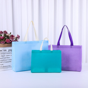 Sac fourre-tout en tissu non tissé PP avec poignées, réutilisable, grande capacité, multifonctionnel, sac de courses coloré. - Product Image 2