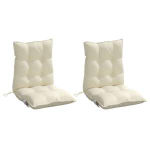 Juego de 2 cojines para silla de respaldo bajo de tela Oxford color crema, 39,4 x 19,7 pulgadas, para uso en exteriores - Product Image 3
