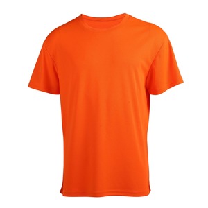 เสื้อยืดแขนสั้นผู้ชายสีน้ำเงิน แห้งเร็ว ทรงปกติ คอกลม ลำลอง สีพื้น ผ้าถักโพลีเอสเตอร์ ดีไซน์เรียบ - Product Image 4