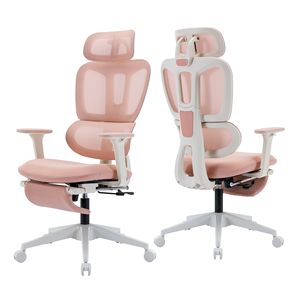 Sedia da Ufficio Ergonomica in Rete con Ruote Silenziose a 360 Gradi, Braccioli Regolabili, Poggiapiedi, Supporto Lombare 3D, Poggiatesta Multifunzionale - Product Image 4