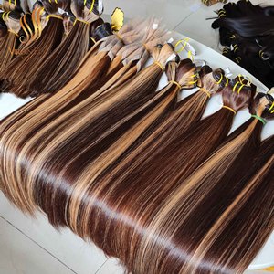 Siêu đôi rút ra Việt Remy tóc giả tóc màu sắc nóng thẳng tóc tự nhiên tóc con người cao cấp - Product Image 4