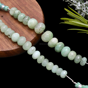 Esmeralda rusa natural facetada Rondelle forma 7x7mm-13x13mm 4 pulgadas cuentas de piedras preciosas hebra para hacer joyería pulsera Naeclace - Product Image 3