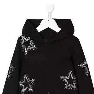 Sudadera con Capucha para Hombre, Elegante, con Pedrería, 100% Algodón, Tejido Suave y Cómodo para Invierno, Diseño Brillante, Ropa Casual de Calle para Fiestas - Product Image 4