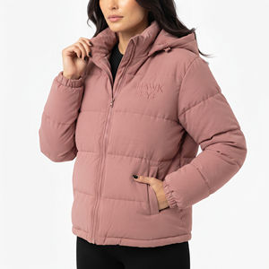 <b>Women's</b> <b>Padded</b> <b>Winter</b> <b>Coat</b> Quilted Long Sleeve Jacket Casual Warm Outerwear Zip Front Outdoor Fashion Jacket - Product Image 3