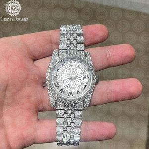 Montre de luxe Charm Jewells en acier inoxydable, boîtier de 38 mm, mouvement mécanique, cadran en cristal saphir, bracelet de mode pour homme de 20 mm, date automatique - Product Image 3