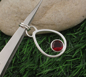 Colgante de Granate Rojo Natural, Plata de Ley 925, Chapado en Platino, Estilo Vintage, Hecho a Mano, Unisex, Piedra de Nacimiento de Enero, Joyería al por Mayor - Product Image 6