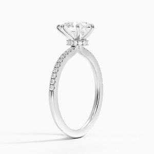 BOJ <b>Ring</b> 041 Pear Cut 925 Silver Demi Half Coverage Diamond <b>Ring</b> 2ct D Color VVS1 Moissanite GRA Certified Low Price <b>Ring</b> Sale - Product Image 2