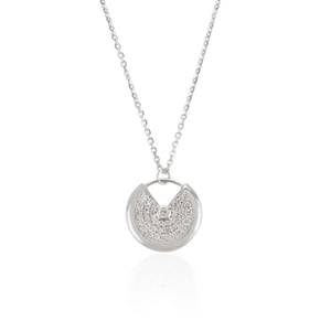 Collar de Cadena con Disco de Diamantes VVS1 en Oro de 14K - Certificado IGI - Product Image 2