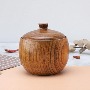 Recipiente Hermético para Especias de Madera Hecho a Mano, Apto para Lavavajillas, Ecológico, de Gran Capacidad, para Almacenamiento de Café en la Cocina - Product Image 3