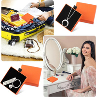 Coffrets Cadeaux Bijoux Boîtes à Bijoux en Carton, Coffrets Cadeaux multi-tailles pour Bracelets Boucles d'Oreilles Colliers Cadeau Bijoux (Orange)