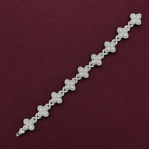 Bracelet élégant en or blanc 14 carats avec diamant moissanite taille coussin VVS1 cultivé en laboratoire, certifié IGI, bijoux fins de luxe pour femme, idéal pour les mariages - Product Image 6
