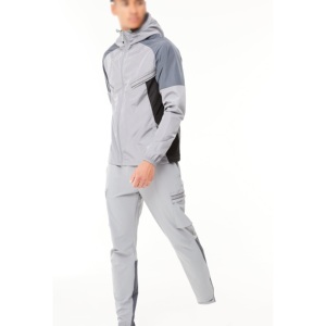 2026 Customizable New Autumn 100% Cotton Anti-static <b>Sweat</b> Suits Hip Hop Style Men Plus Size Windbreaker Zip Shorts 2 Piece <b>Set</b> - Product Image 2