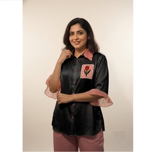 Chemise en coton de haute qualité pour femmes, respirante, confortable, pour un usage décontracté. Achetez directement auprès du fabricant. Exportation en gros depuis l'Inde. - Product Image 1