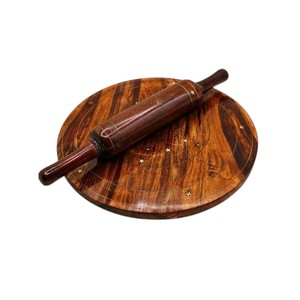 Juego de lujo de madera para Roti Chakla Belan, tabla redonda para enrollar con soporte para hacer tortillas, chapati y masa de pizza, venta al por mayor. - Product Image 3