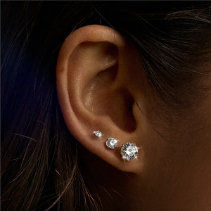 Classic Round Brilliant Cut Diamond <b>Stud</b> <b>Earrings</b> In White Gold For Women Wedding Jewelry IGI Certified D Color - Product Image 6