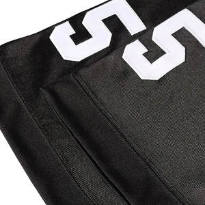 Camiseta deportiva de malla duradera con cuello en V, jersey de práctica de malla, camiseta oversize de textura audaz, camisa relajada con cuello en V de malla. - Product Image 3