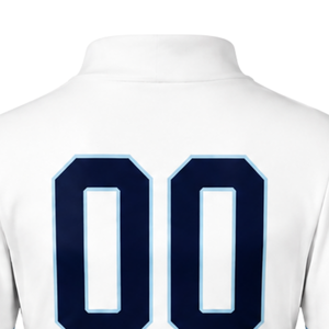 Maillot de sport à manches longues sublimé bleu marine et blanc pour cheerleading, entraînement, compétition et matchs - Product Image 4