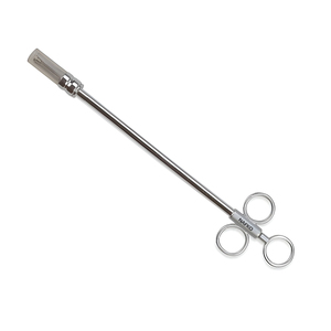 Pistola aplicadora de bolus con cabezal de plástico para ganado y animales de granja, instrumento veterinario de acero inoxidable con certificación CE - Product Image 1