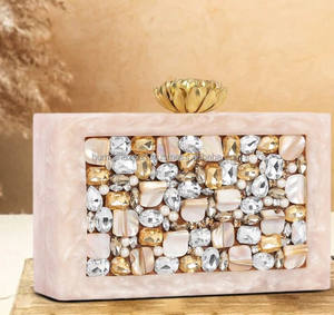 Sac de soirée classique élégant en résine acrylique perle pochette durable et léger pour mariages et événements spéciaux - Product Image 2