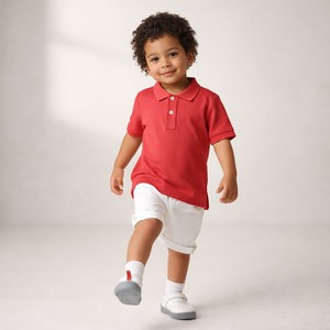 เสื้อโปโลเด็กฤดูร้อน ปักโลโก้ได้ ผ้าฝ้าย แขนสั้น คอปก ลำลอง สำหรับเด็กผู้ชาย ผู้ผลิตเสื้อผ้าเด็กจากบังกลาเทศ - Product Image 1